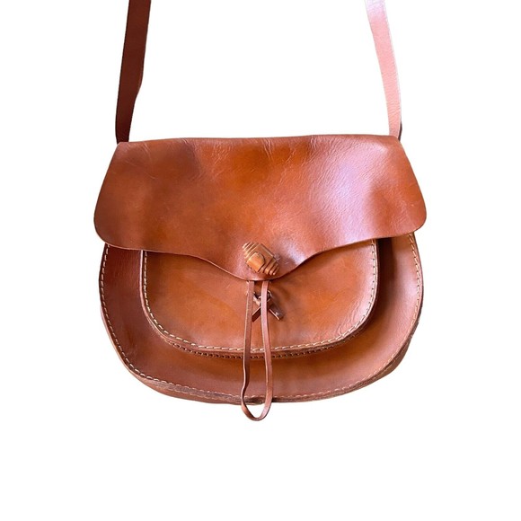 Madewell Leather Bag Crossbody Savannah Saddle Flap Front Brown EUC - Picture 2 of 12